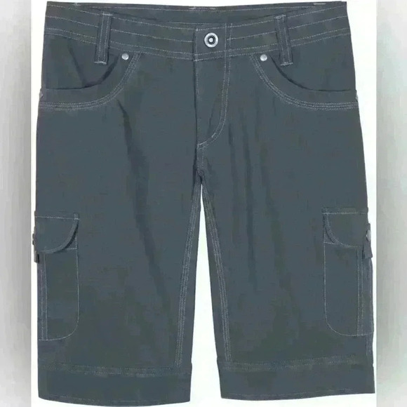 Kuhl Pants - Kuhl Splash Cargo Hiking Shorts Gray Side Pockets Women's Size 12